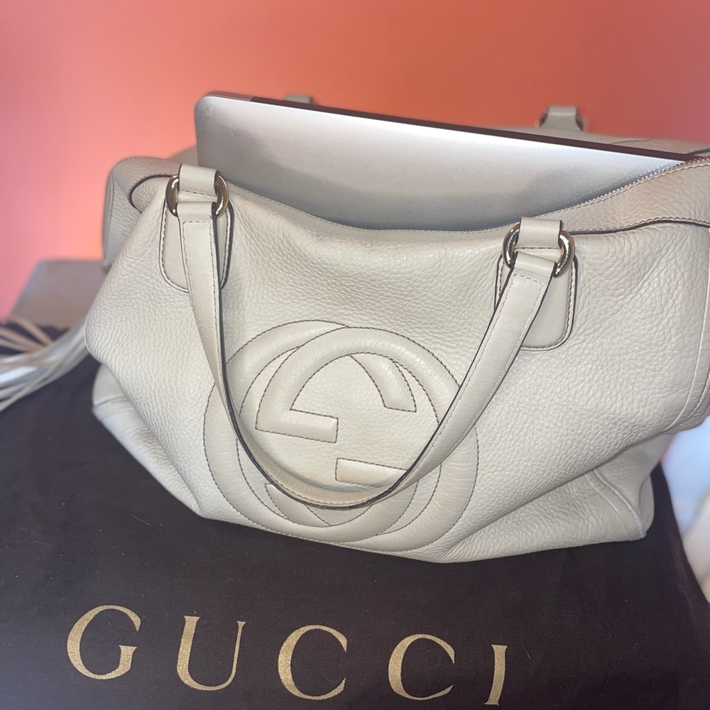 GUCCI Soho tote Pebbled Calfskin Large Top Handle - Picture 14 of 15